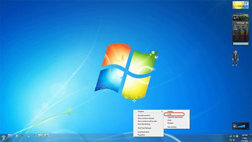 Windows 7 Toolbars, Links